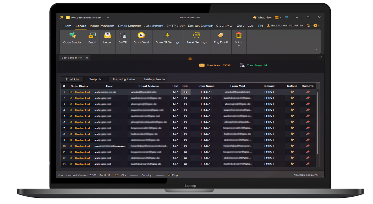 Check Bulk SMTP
