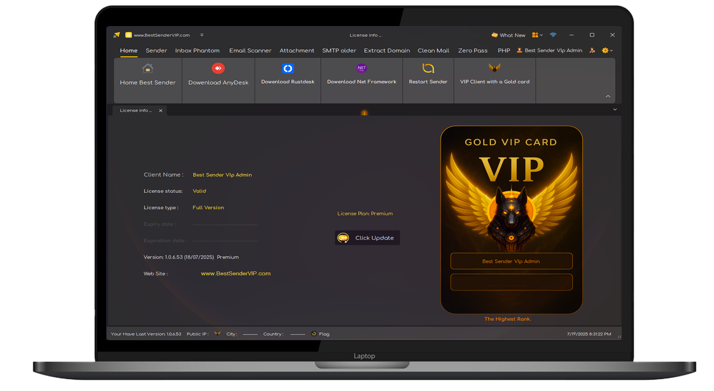information VIP Golden Card